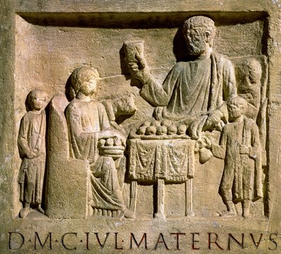 Relief Depicting a Family Meal by Roman